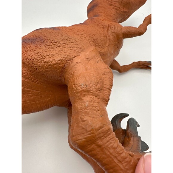 Velociraptor Dinosaur Figure Toy Brown Striped Realistic 18” ©2014 - Picture 7 of 10